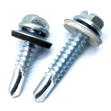Self Carbon Metric St 5.5 And Hex Washer Tek #3 Point Self-Drilling Screw